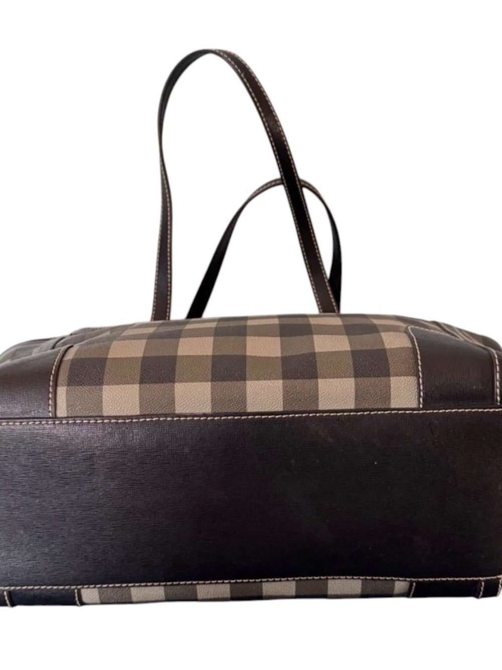 Dooney Tucker Olive & black XL zip tote EUC - Picture 4 of 7